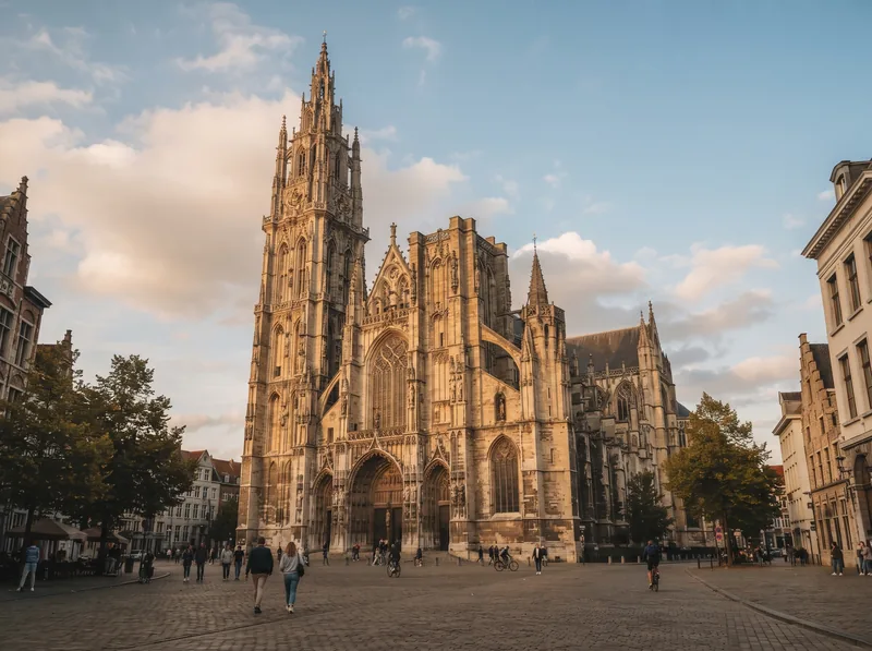 St Bavo&rsquo;s Cathedral facade and bell tower